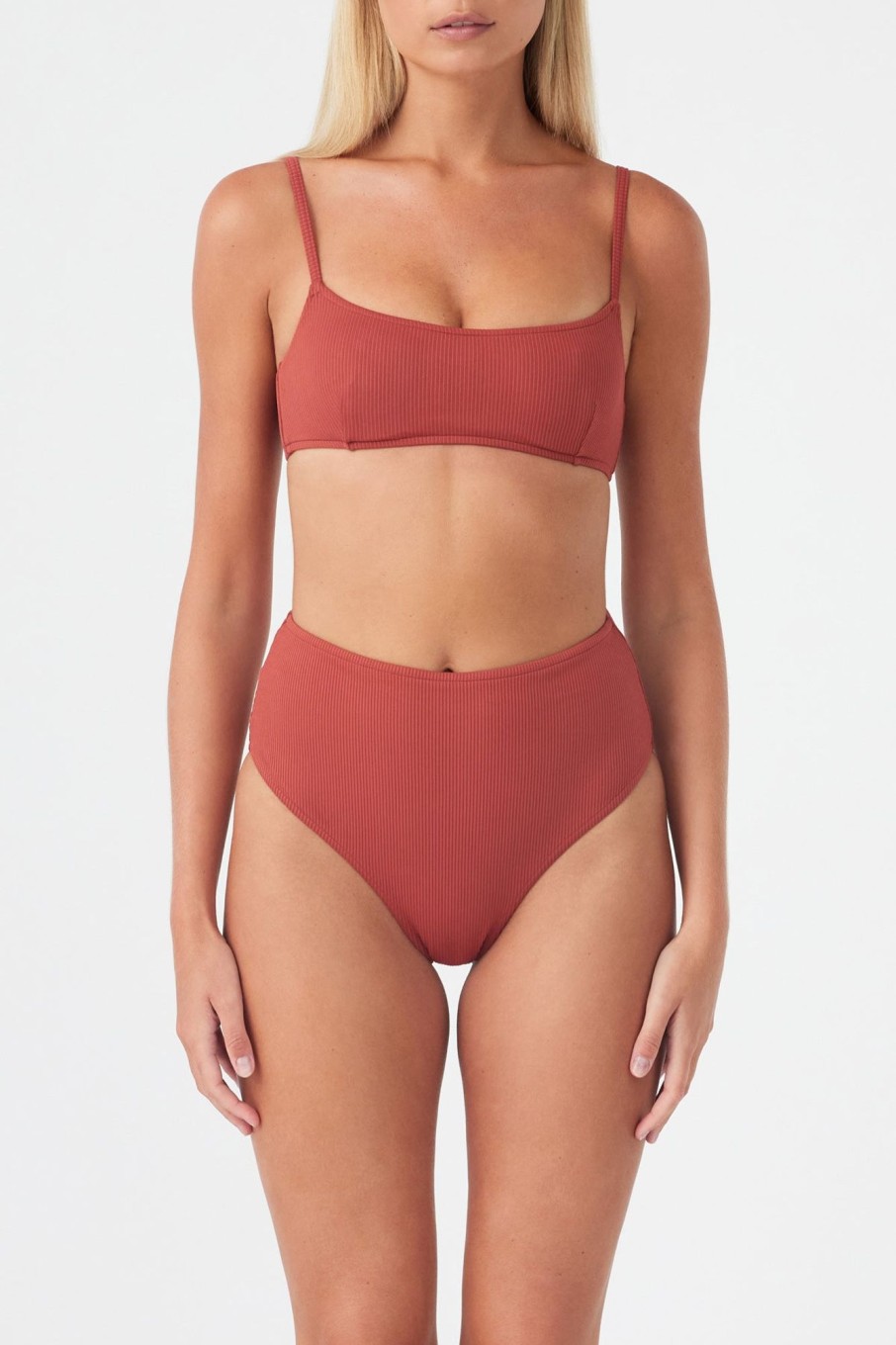 Swim Zulu & Zephyr | Signature Bralette Top - Earth Red