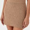 Apparel Zulu & Zephyr | Almond Cotton Blend Knit Skirt