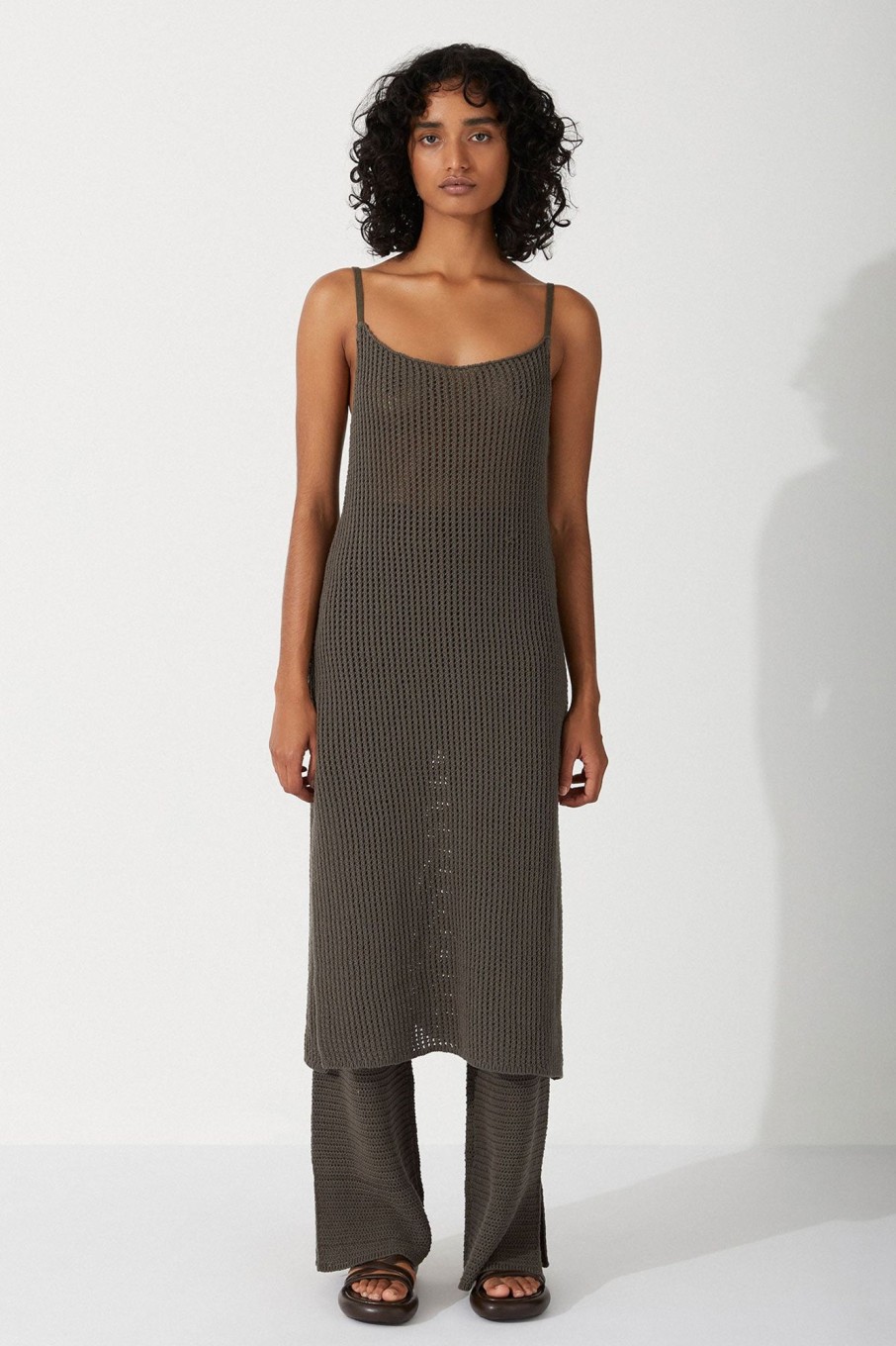 Apparel Zulu & Zephyr | Charcoal Cotton Crochet Dress