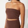 Apparel Zulu & Zephyr | Chocolate Organic Cotton Blend Knit Bandeau