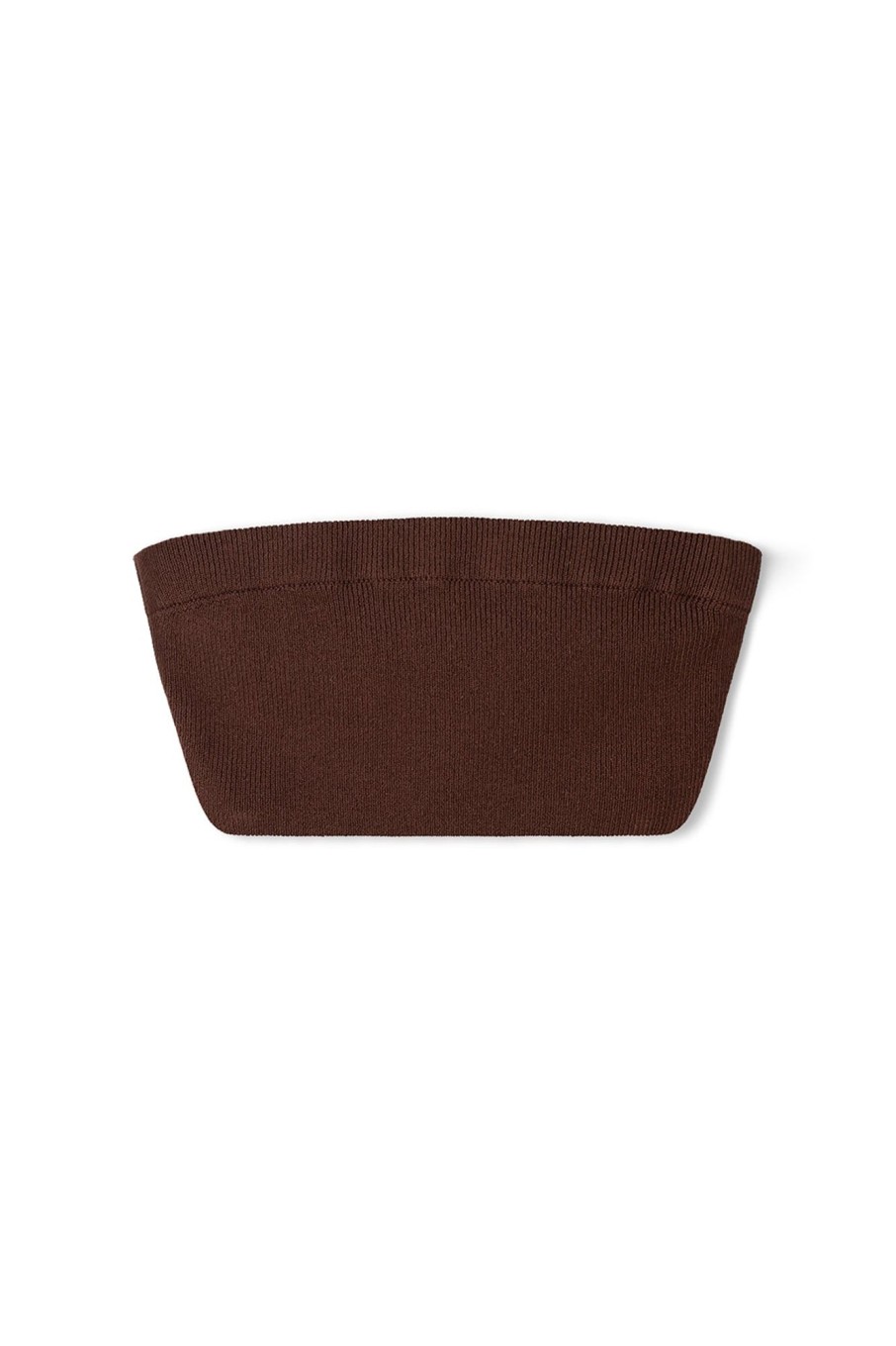 Apparel Zulu & Zephyr | Chocolate Organic Cotton Blend Knit Bandeau