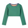 Swim Zulu & Zephyr | Mini Rib Crop Rashie - Emerald