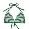 Apparel Zulu & Zephyr | Green Stripe Cotton Crochet Triangle