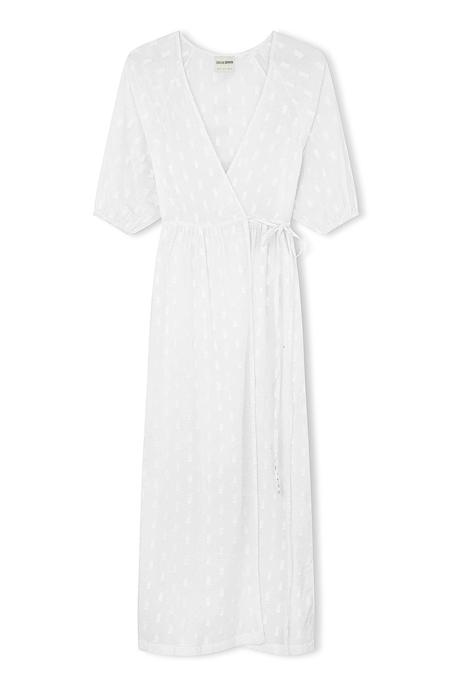 Apparel Zulu & Zephyr | Milk Textured Wrap Dress