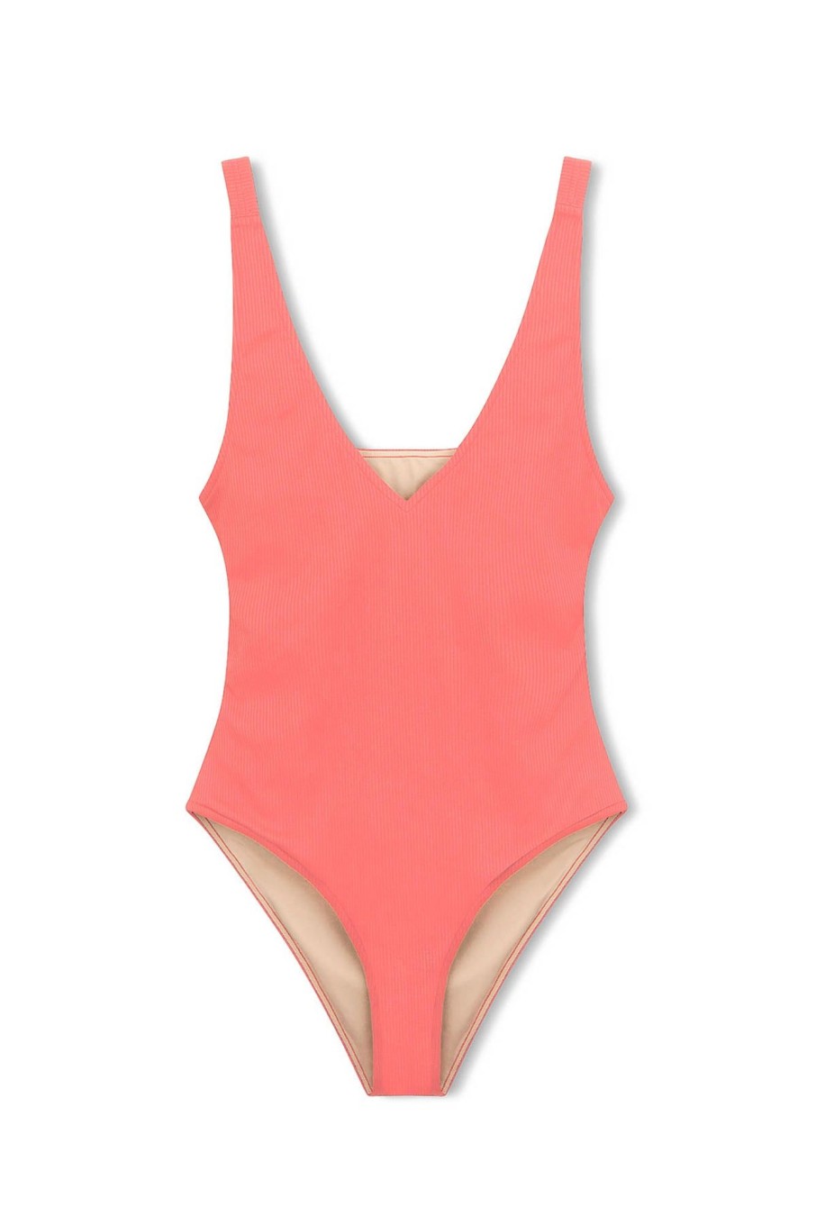 Swim Zulu & Zephyr | Signature Bikini One Piece - Coral