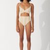 Swim Zulu & Zephyr | Mandarin Stripe Waisted Full Brief