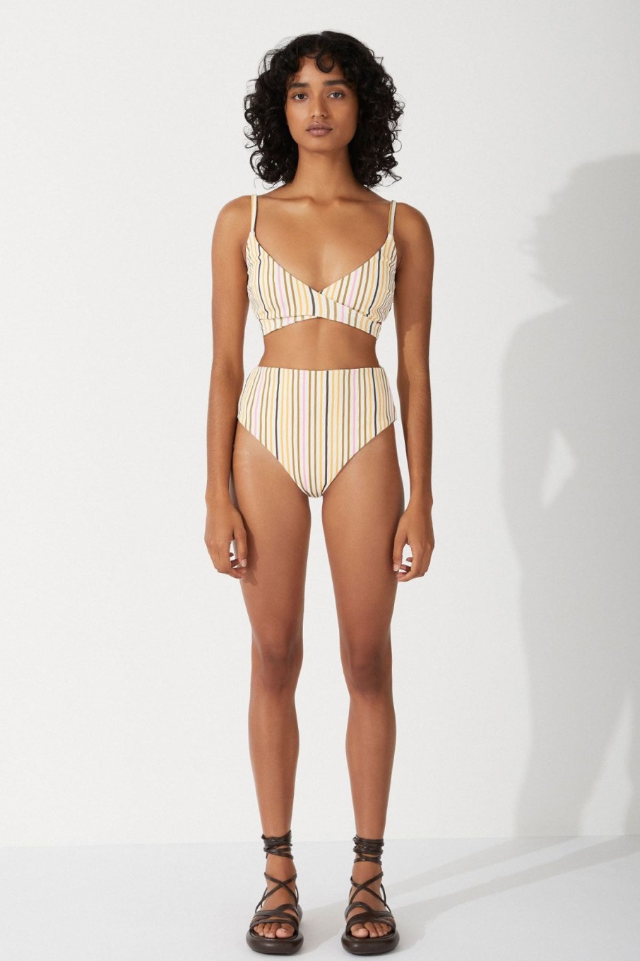 Swim Zulu & Zephyr | Mandarin Stripe Waisted Full Brief