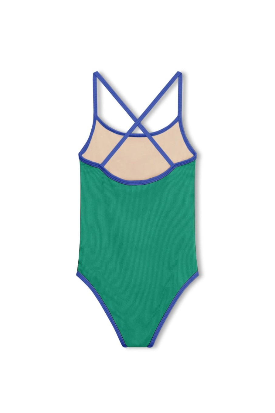 Swim Zulu & Zephyr | Mini Rib Logo One Piece - Emerald