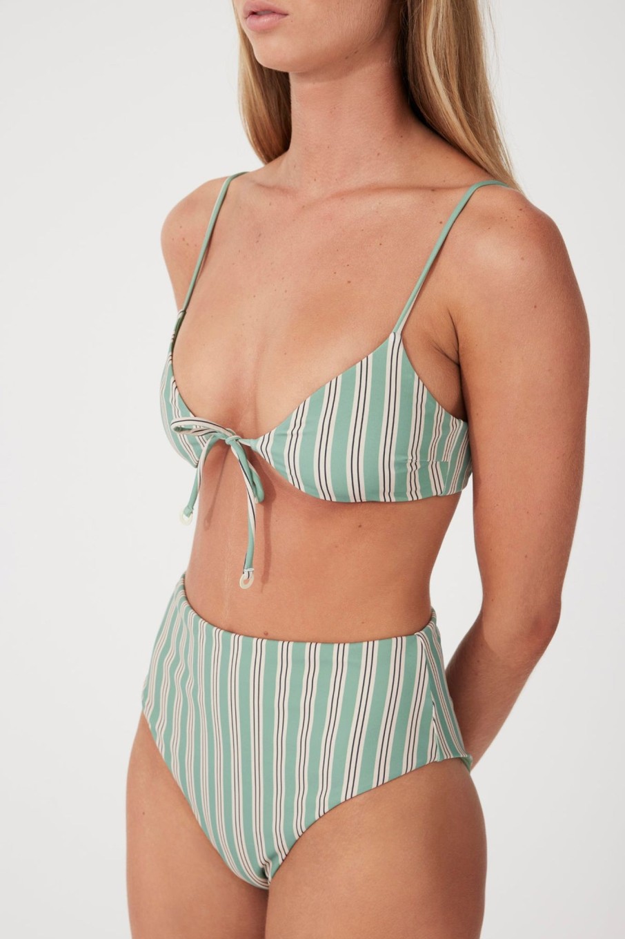 Swim Zulu & Zephyr | Myrtle Pinstripe Tie Top