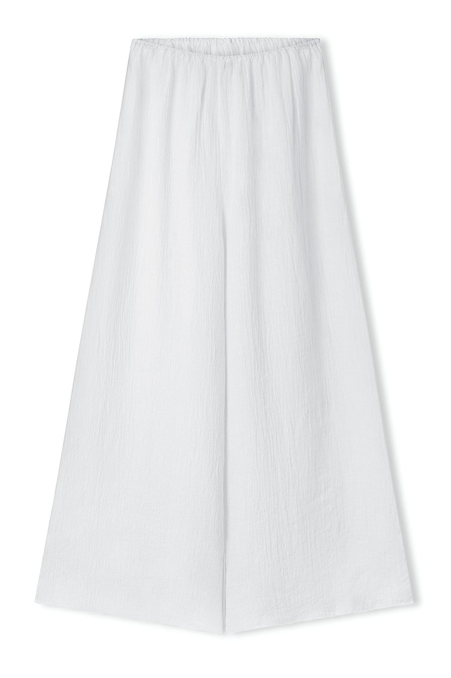 Apparel Zulu & Zephyr | White Textured Linen Lingerie Pant