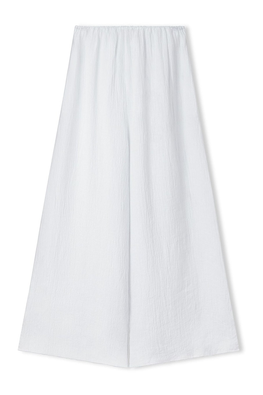 Apparel Zulu & Zephyr | White Textured Linen Lingerie Pant