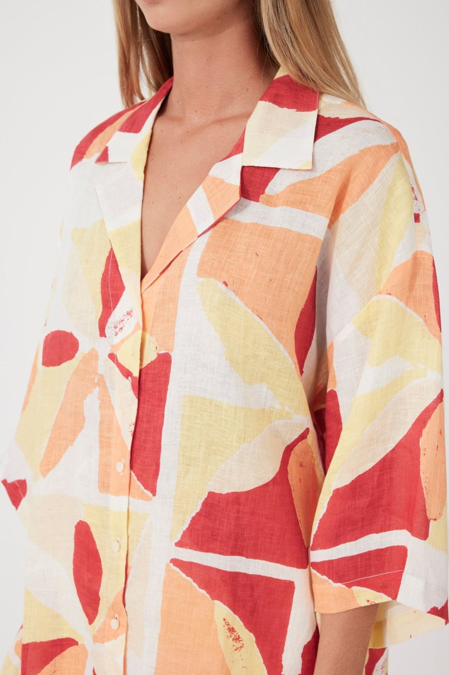 Apparel Zulu & Zephyr | Sunset Tile Linen Shirt