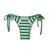 Swim Zulu & Zephyr | Green Stripe Cotton Crochet Brief