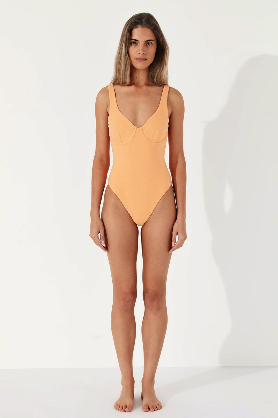 Swim Zulu & Zephyr | Rockmelon Towelling Balconette One Piece