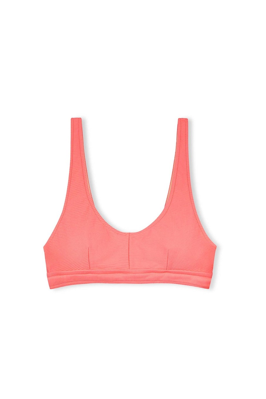 Swim Zulu & Zephyr | Signature Waistband Bralette Top - Coral