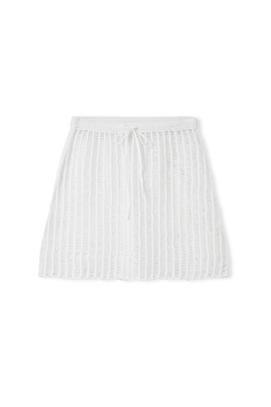 Apparel Zulu & Zephyr | White Cotton Crochet Skirt