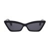 Accessories Zulu & Zephyr | Zulu & Zephyr X Local Supply - Slim Cat Eye Sunglasses - Black