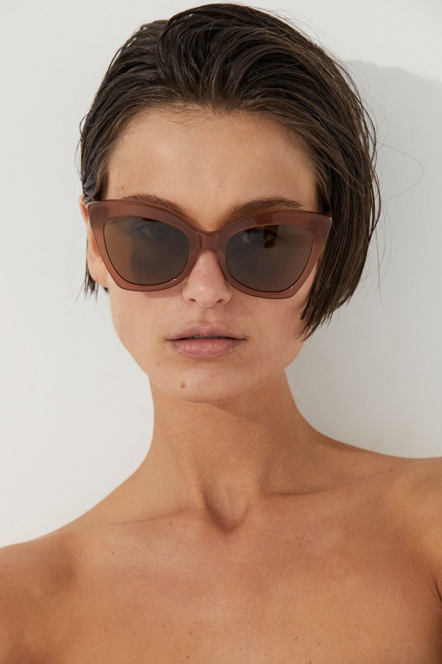 Accessories Zulu & Zephyr | Zulu & Zephyr X Local Supply - Cat Eye Sunglasses - Dune