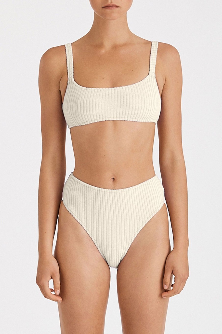 Swim Zulu & Zephyr | Cord Towelling Bralette - Ivory