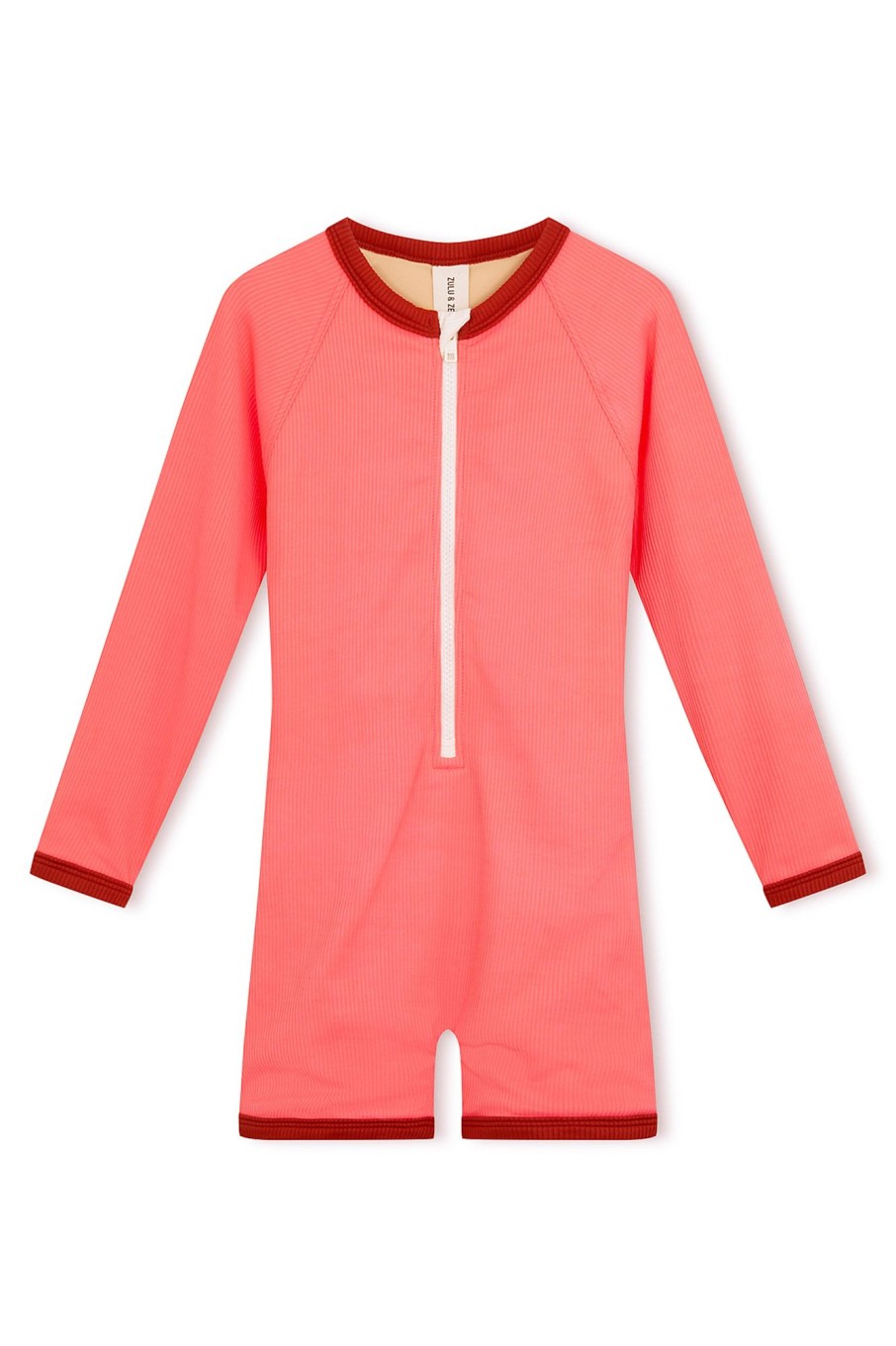 Swim Zulu & Zephyr | Mini Rib Surf Suit - Coral