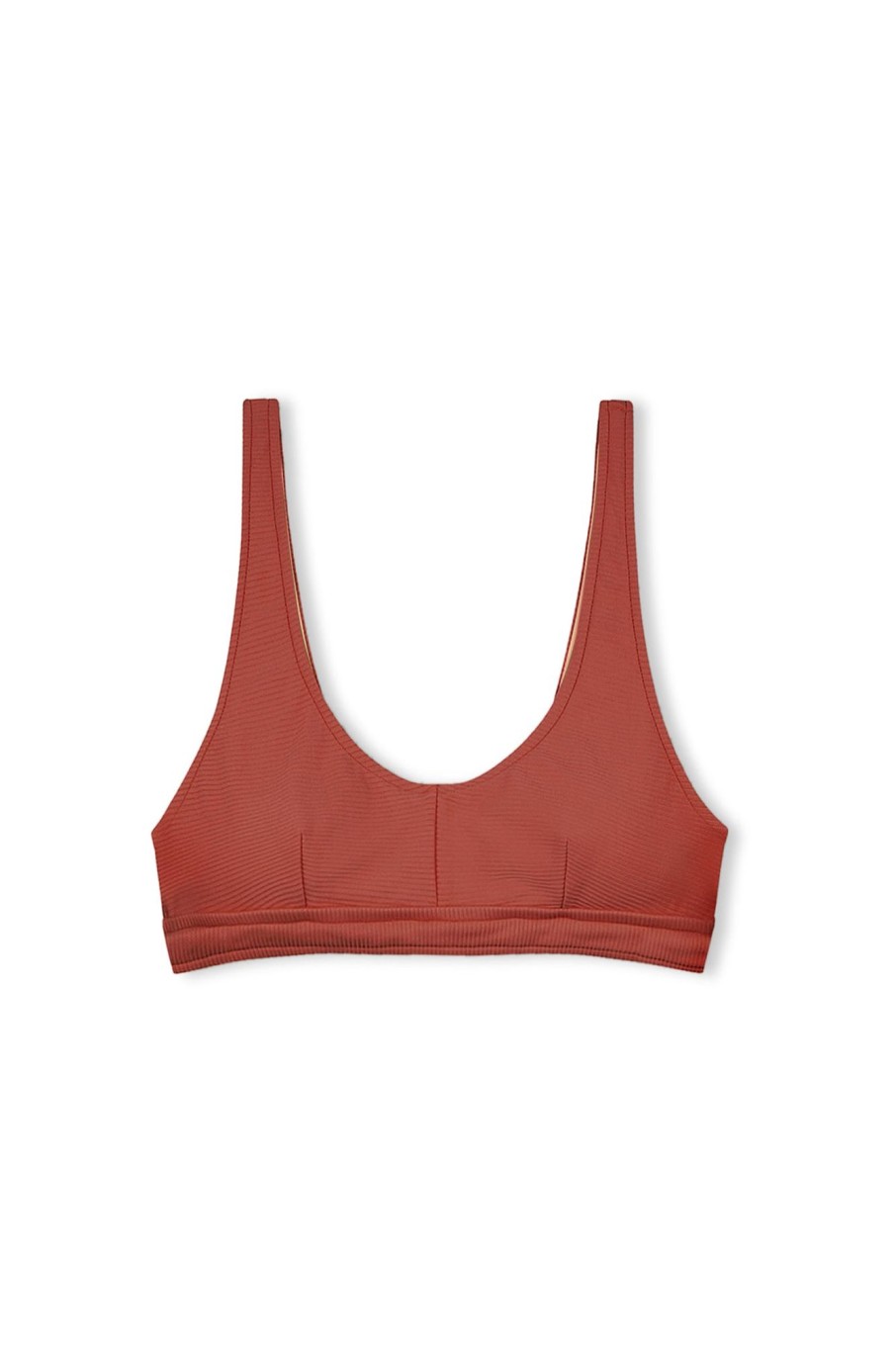 Swim Zulu & Zephyr | Signature Waistband Bralette Top - Earth Red