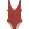 Swim Zulu & Zephyr | Signature Bikini One Piece - Earth Red