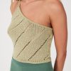 Apparel Zulu & Zephyr | Olive Lattice Knit Top