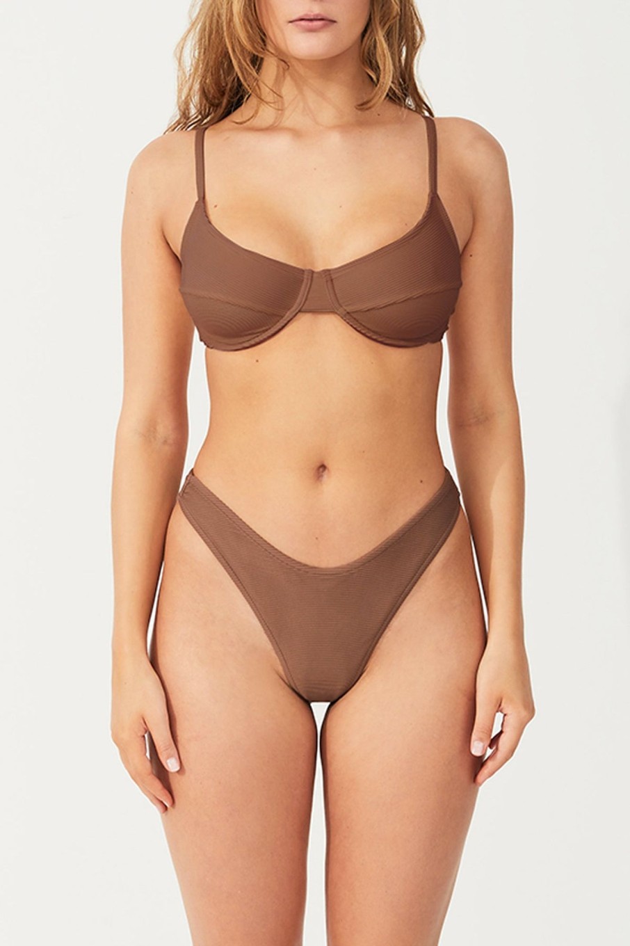 Swim Zulu & Zephyr | Signature Balconette Bra Cup Top - Acorn