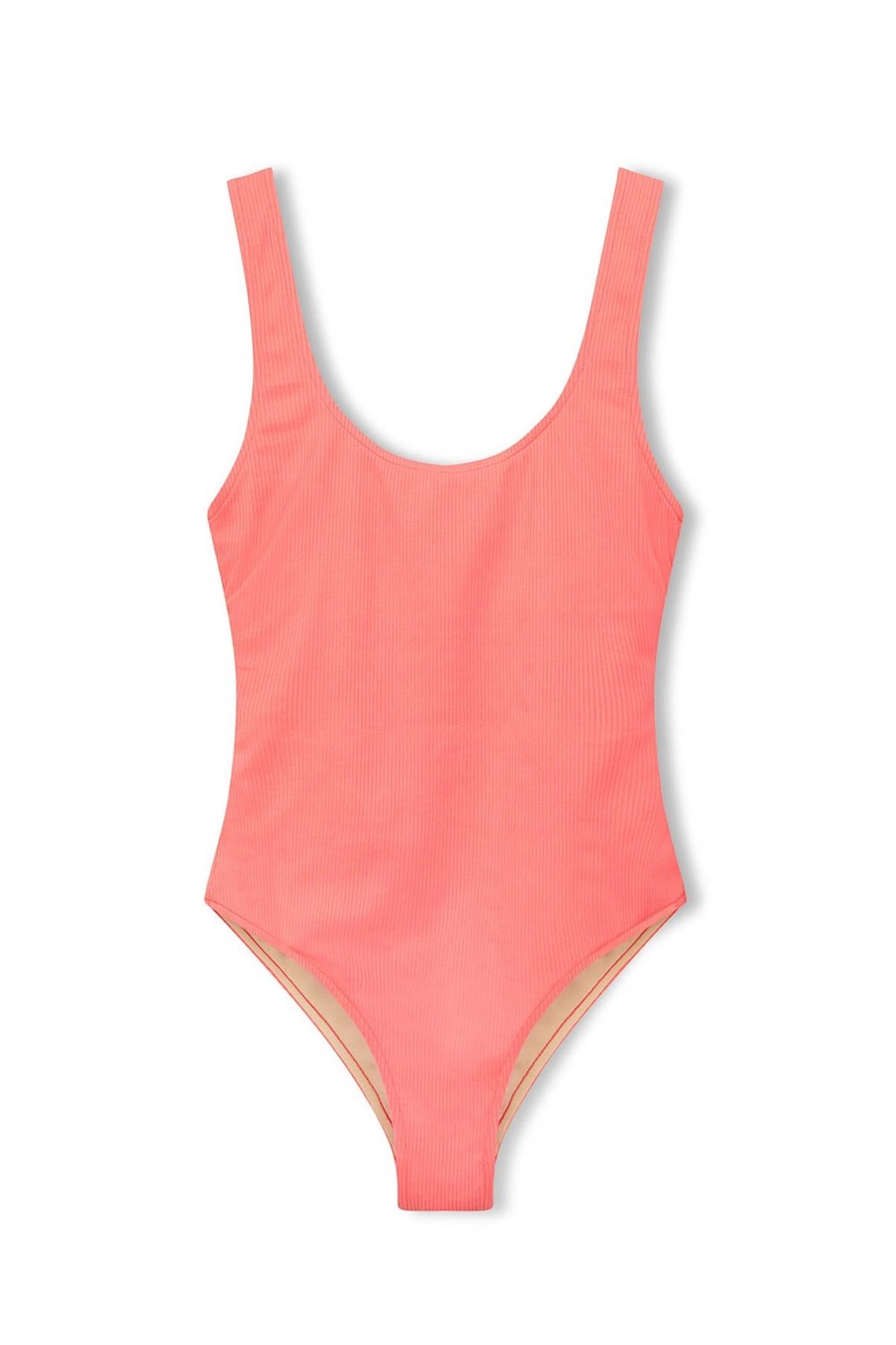 Swim Zulu & Zephyr | Signature Scooped Back One Piece - Coral