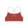 Swim Zulu & Zephyr | Mini Rib Logo Bikini Top - Earth Red