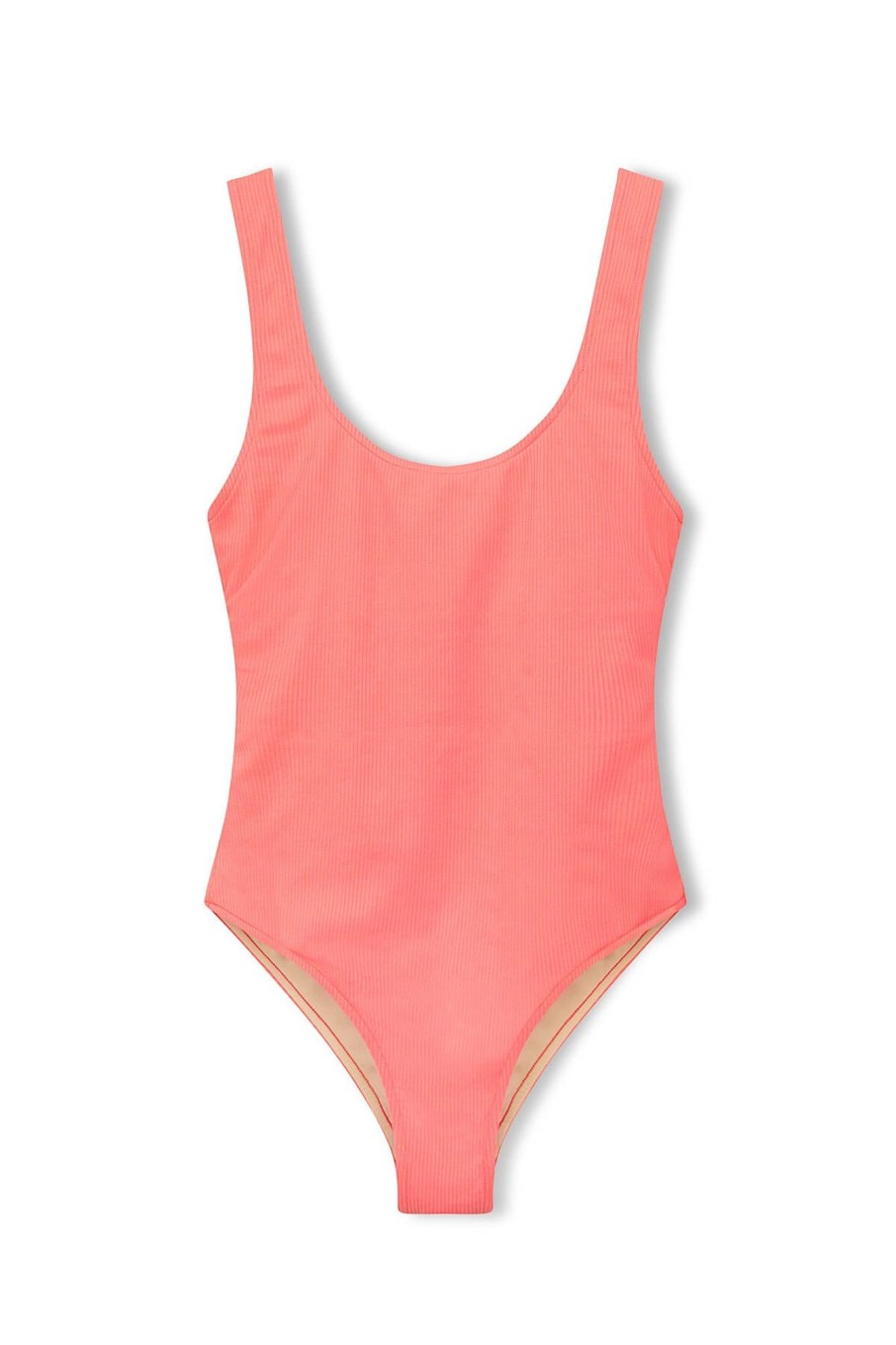 Swim Zulu & Zephyr | Signature Scooped Back One Piece - Coral