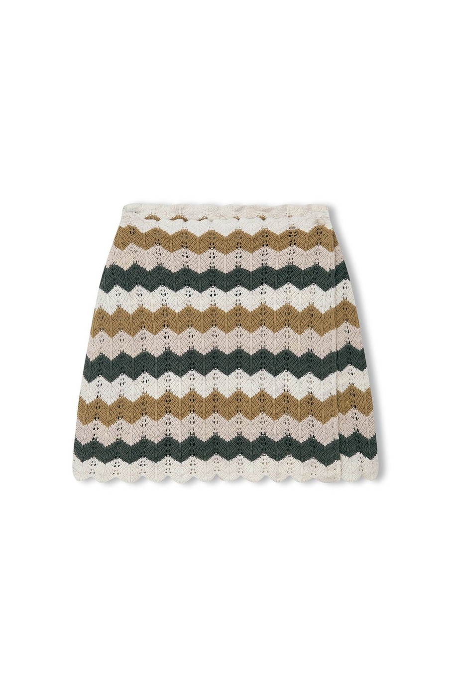 Apparel Zulu & Zephyr | Chevron Cotton Crochet Mini Skirt