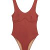 Swim Zulu & Zephyr | Signature Bralette One Piece - Earth Red