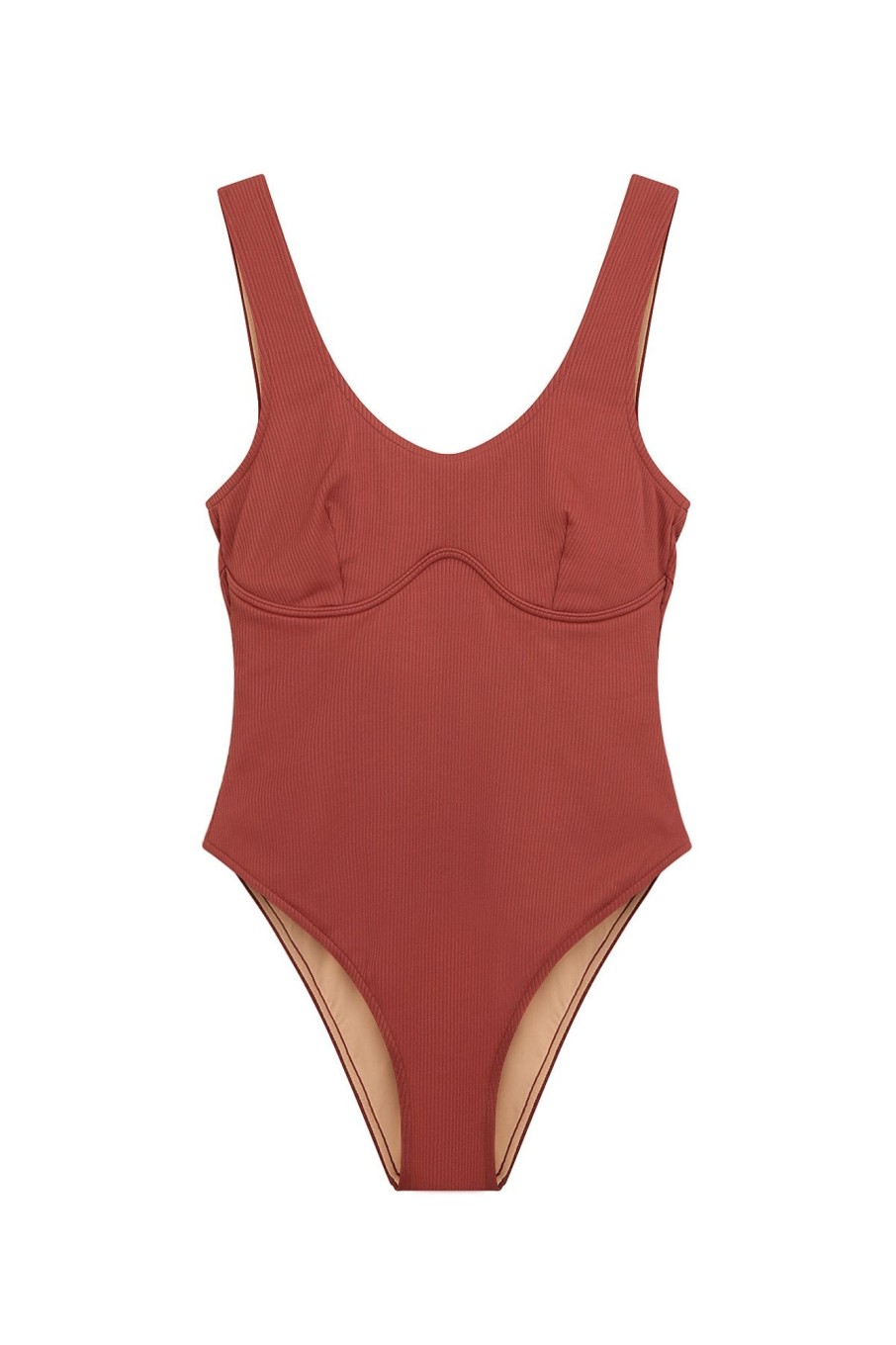 Swim Zulu & Zephyr | Signature Bralette One Piece - Earth Red