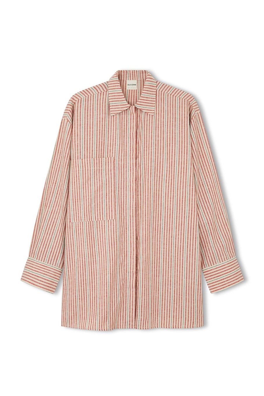 Apparel Zulu & Zephyr | Chilli Stripe Hemp Blend Shirt