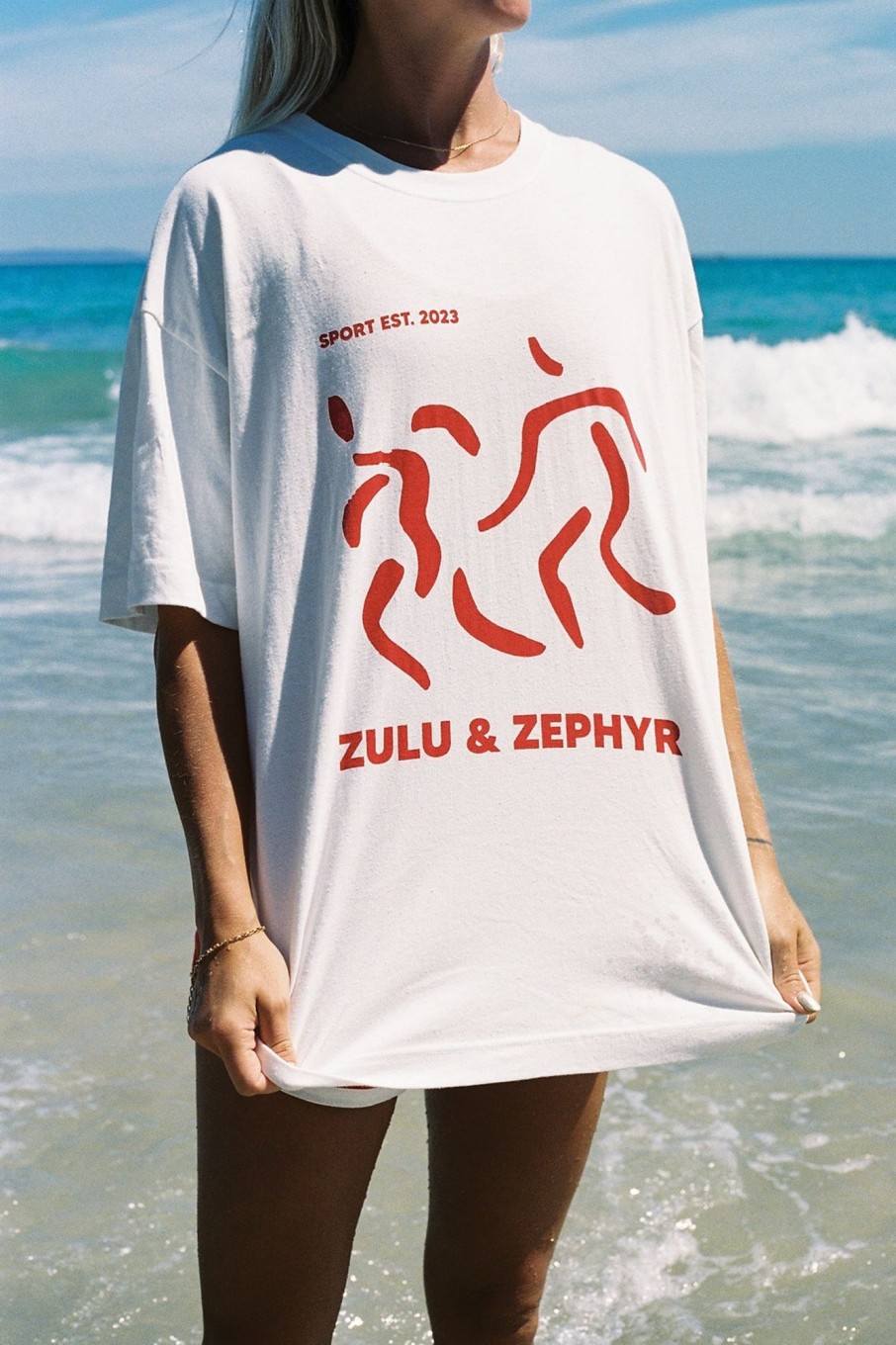 Apparel Zulu & Zephyr | Pre-Order Zulu & Zephyr Sports Tee - Chilli Red