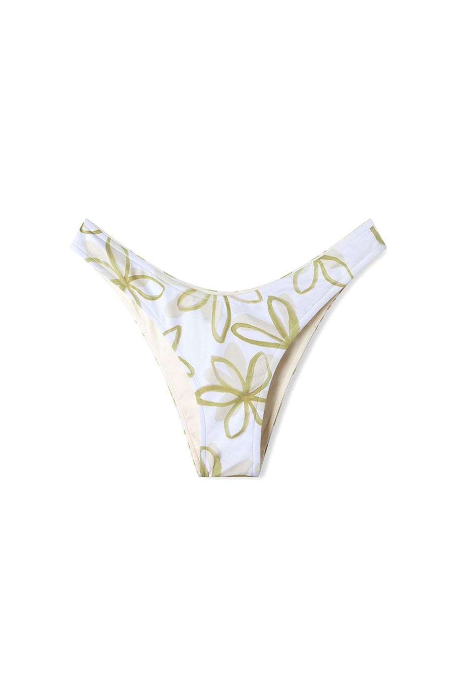 Swim Zulu & Zephyr | Olive Flower Curve Brief