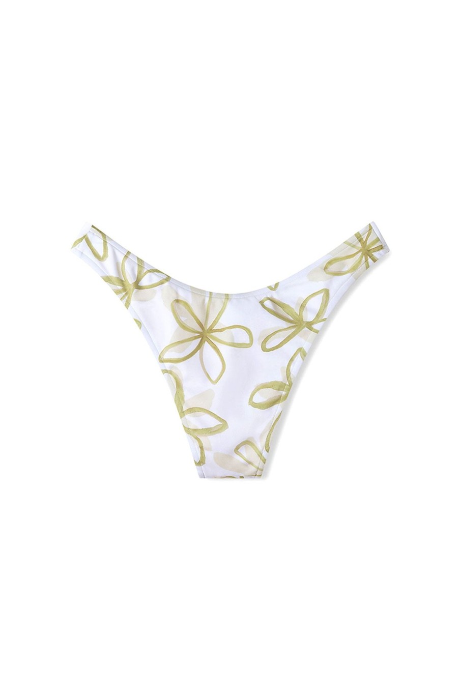 Swim Zulu & Zephyr | Olive Flower Curve Brief