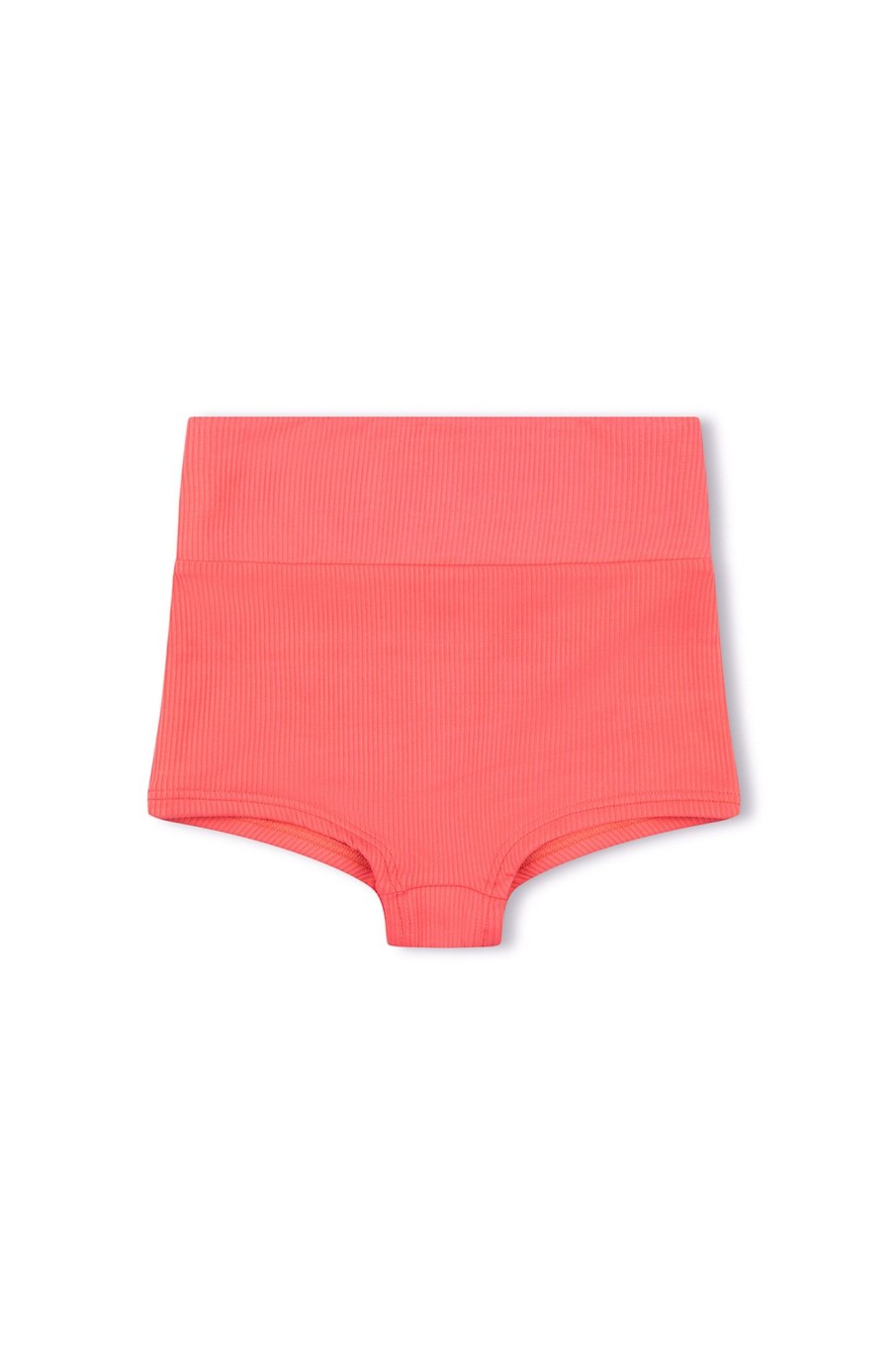 Swim Zulu & Zephyr | Mini Rib Logo Boy Short - Coral