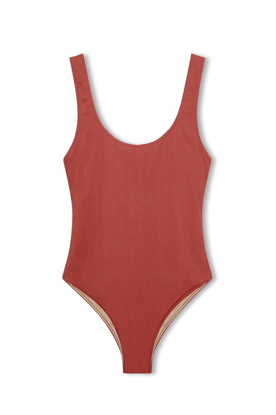 Swim Zulu & Zephyr | Signature Scooped Back One Piece - Earth Red