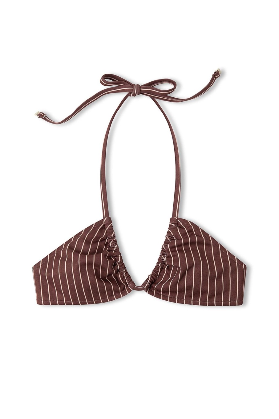 Swim Zulu & Zephyr | Plum Stripe Halter Top