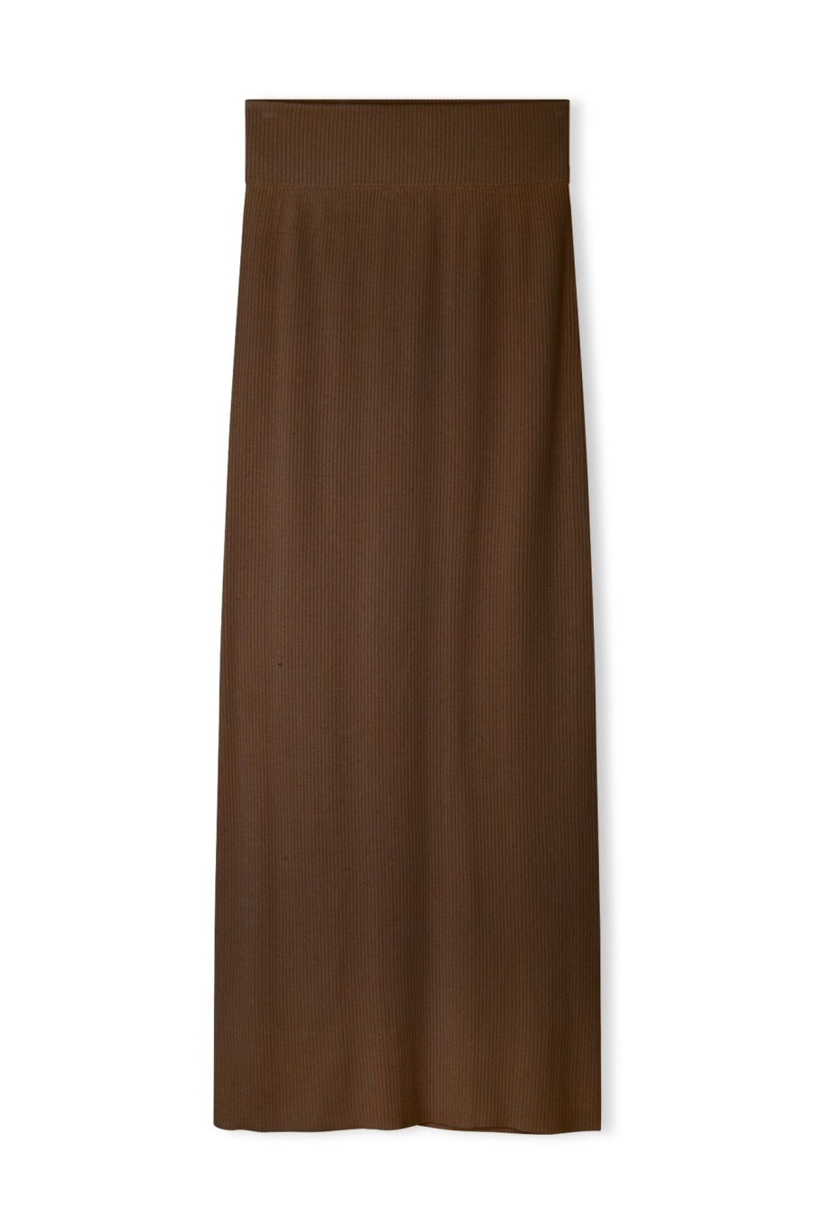 Apparel Zulu & Zephyr | Signature Rib Knit Skirt - Chocolate