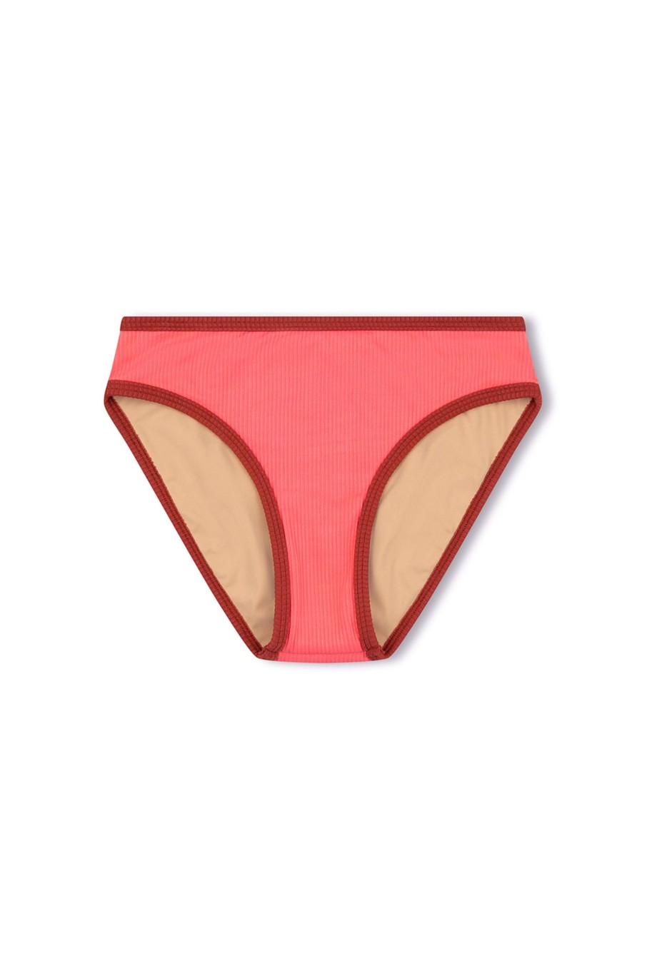 Swim Zulu & Zephyr | Mini Scoop Bikini Bottom - Coral