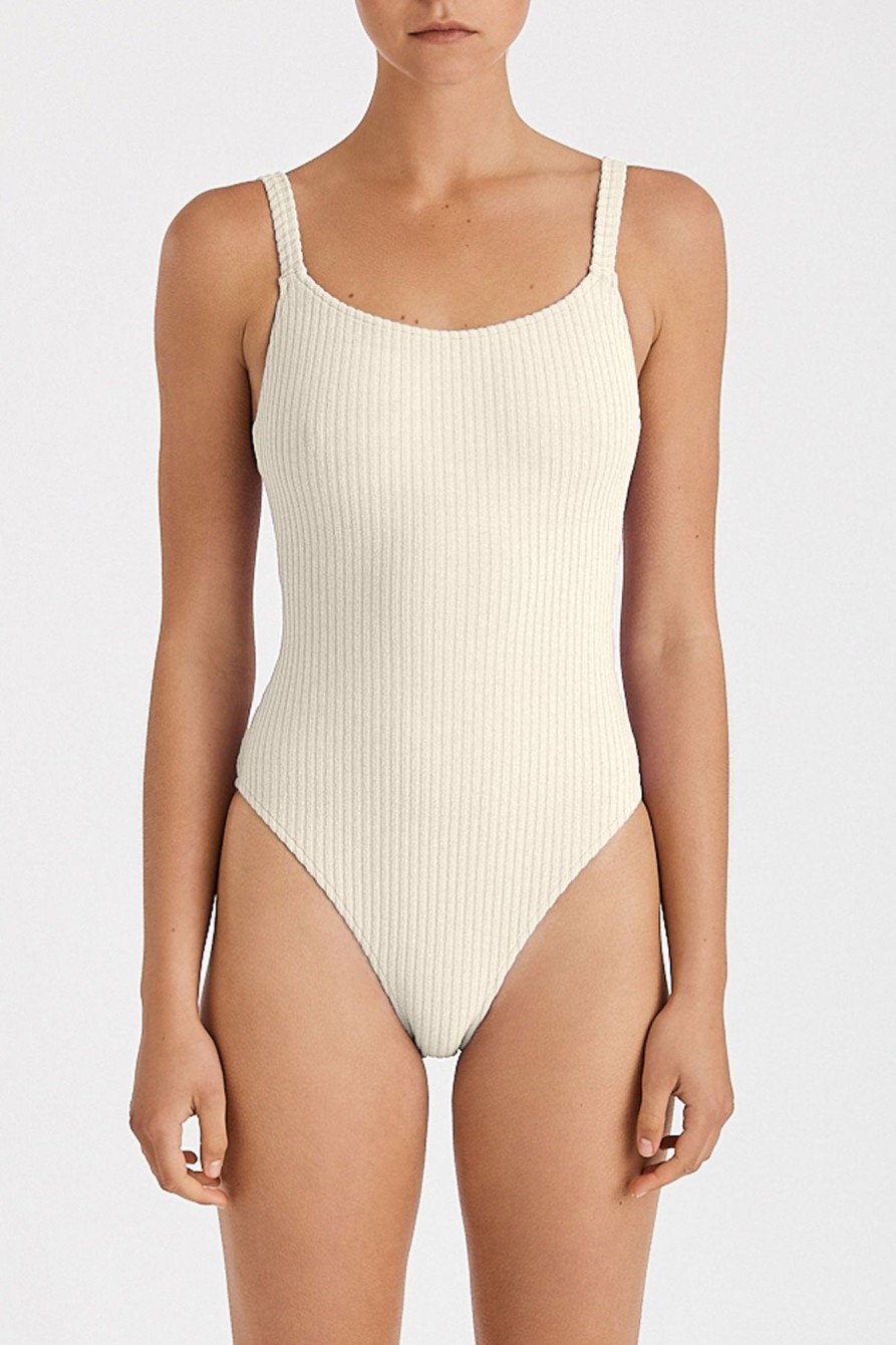 Swim Zulu & Zephyr | Cord Towelling One Piece - Ivory