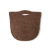 Accessories Zulu & Zephyr | Round Straw Bag - Walnut