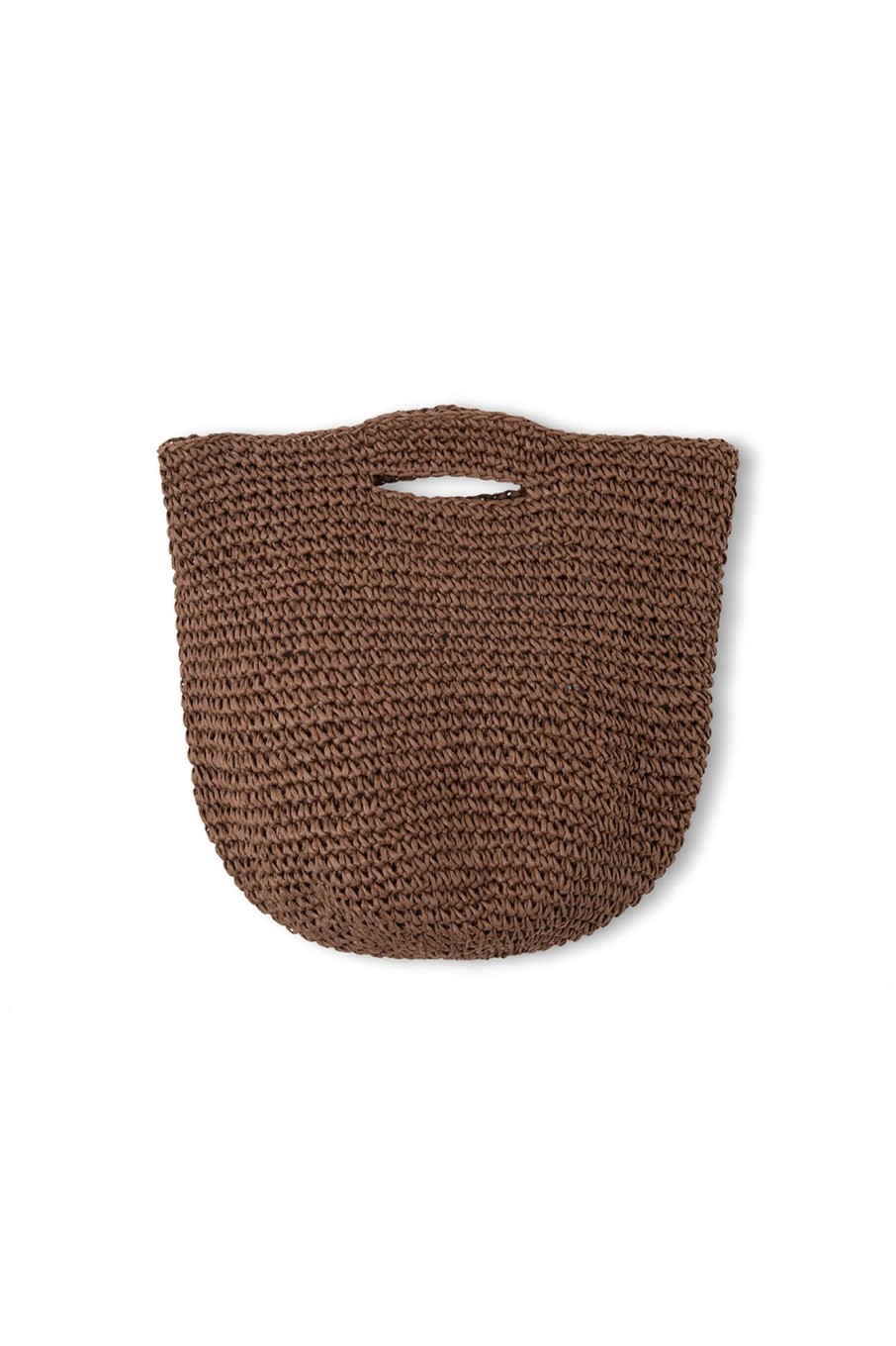 Accessories Zulu & Zephyr | Round Straw Bag - Walnut