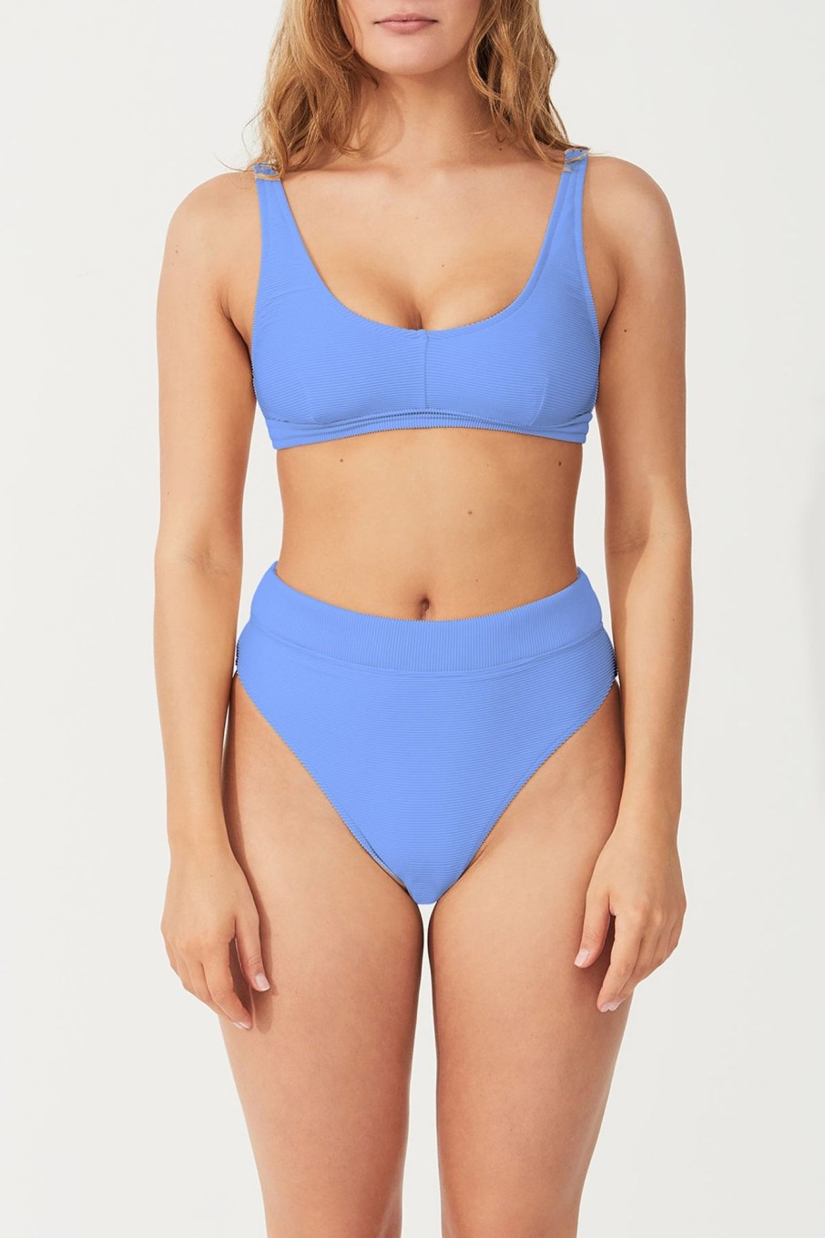 Swim Zulu & Zephyr | Signature Waistband Bralette Top - Bay Blue