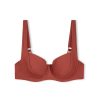 Swim Zulu & Zephyr | Signature Bra Cup Top - Earth Red