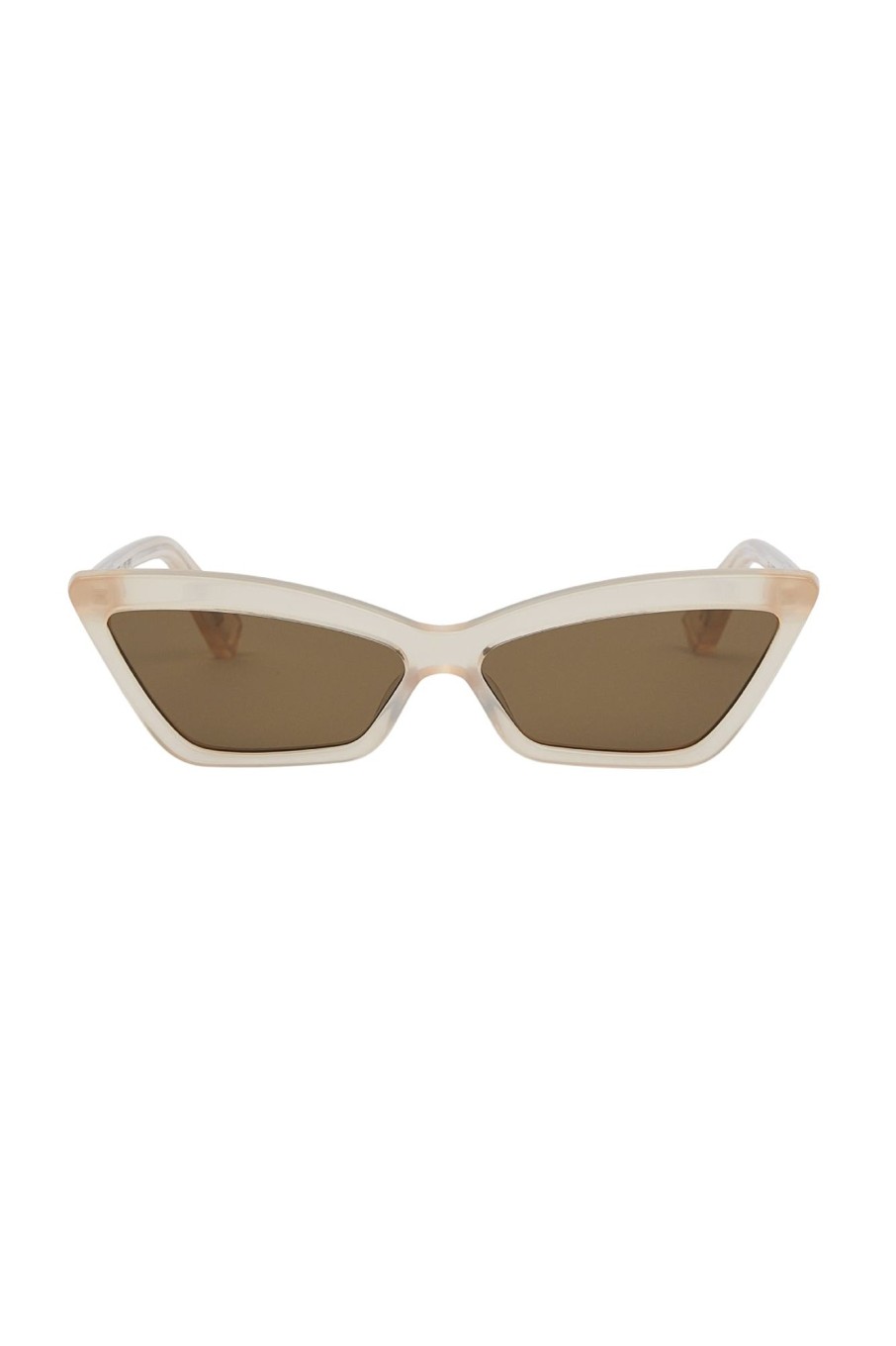 Accessories Zulu & Zephyr | Zulu & Zephyr X Local Supply - Slim Cat Eye Sunglasses - Shell