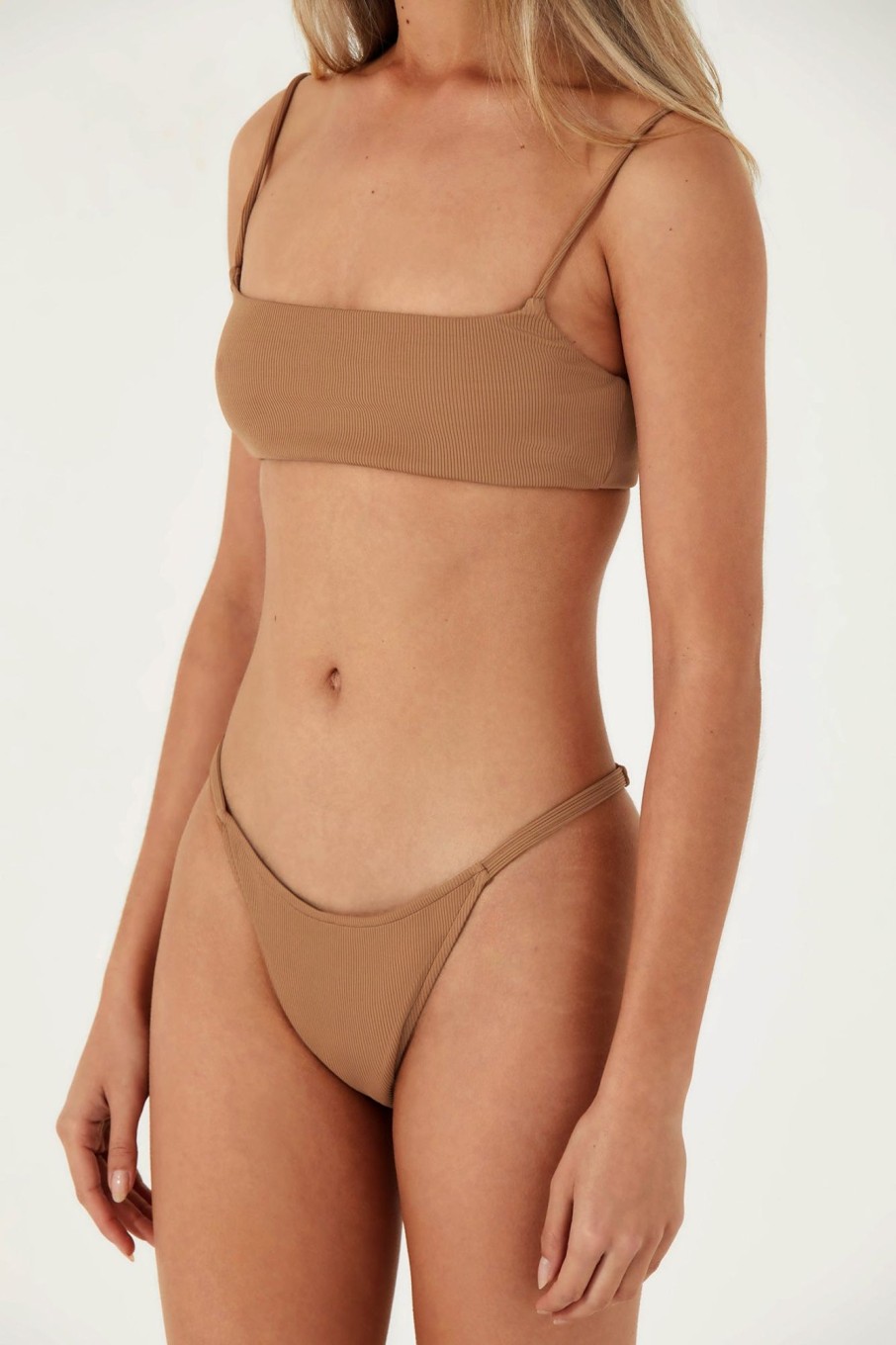 Swim Zulu & Zephyr | Almond Rib Curve Thong